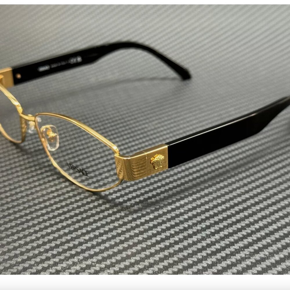 VERSACE Gold Black Women's 55 mm Eyeglasses